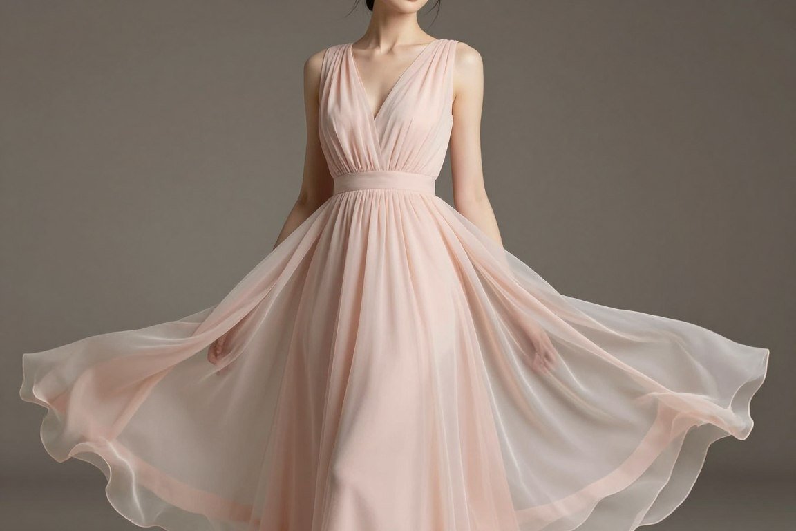 soft blush mother of the bride dress for romantic wedding theme