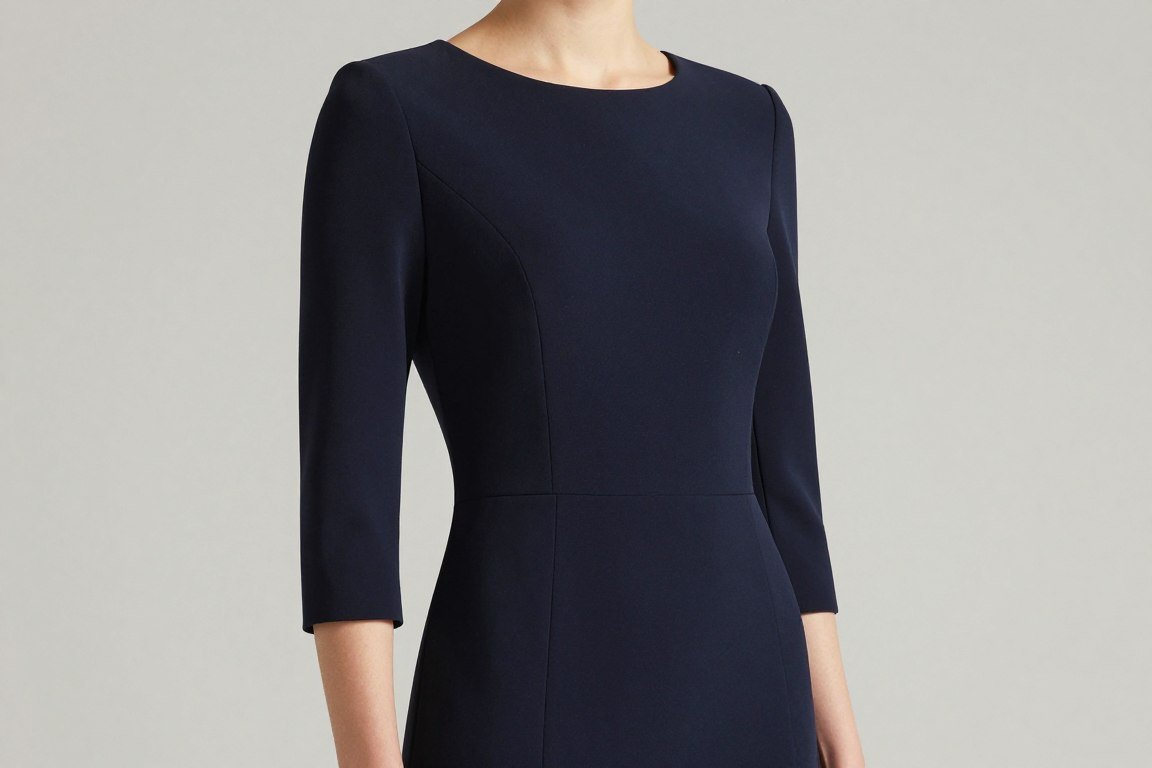 three-quarter sleeve mother of the bride dress providing elegant coverage