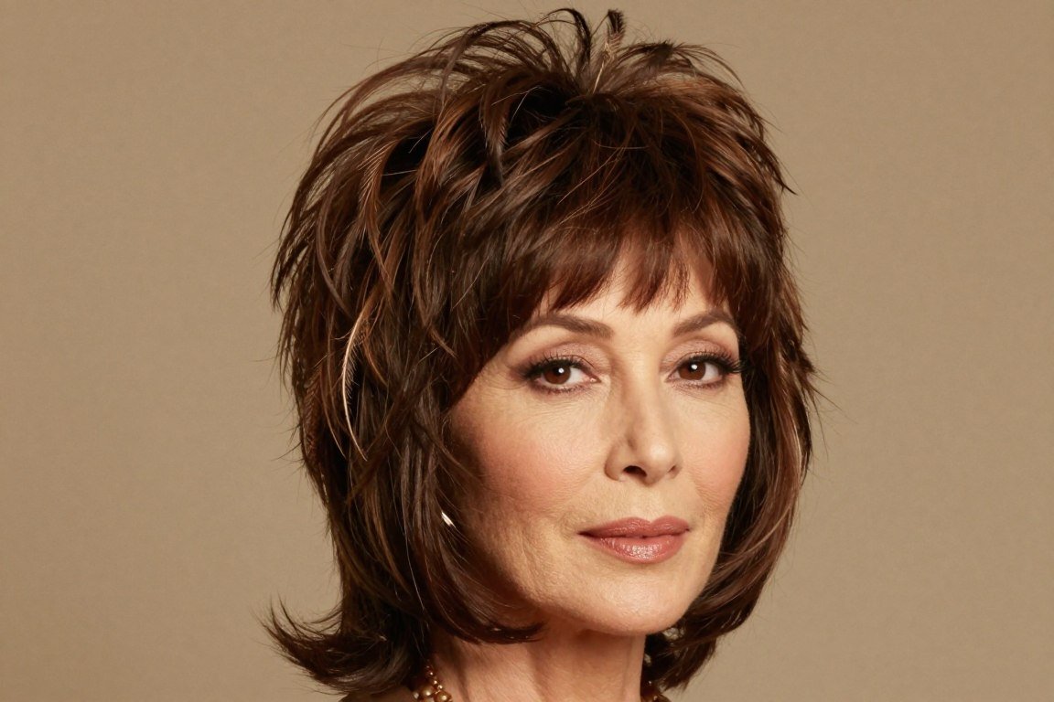 1970s inspired classic shag haircut