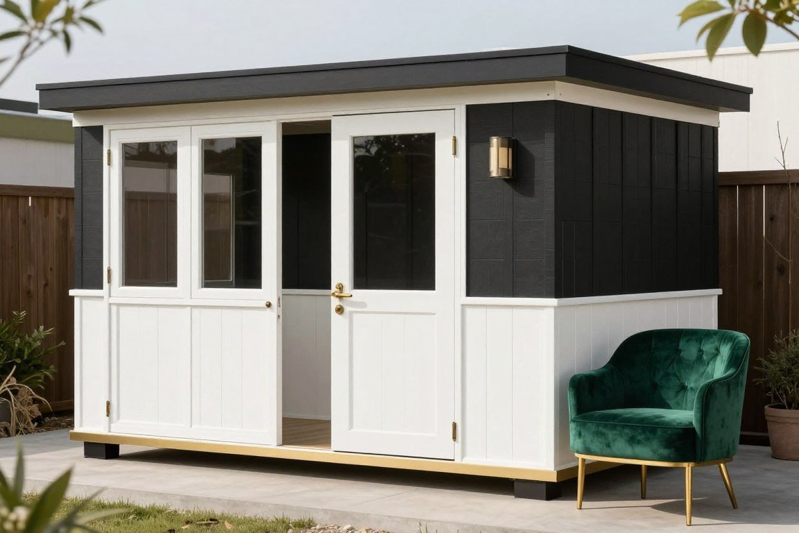 Art deco color scheme in shed house