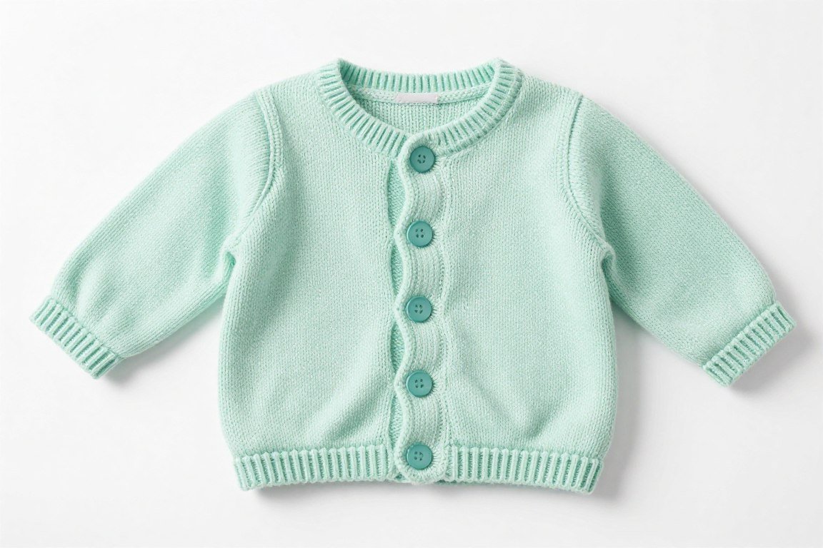 Baby cardigan knitting pattern example