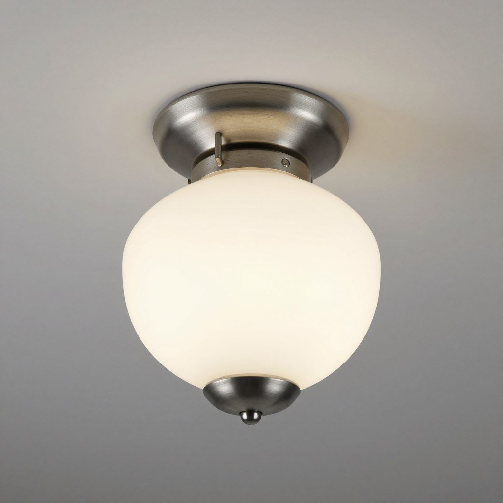 Basic schoolhouse style white glass flush mount