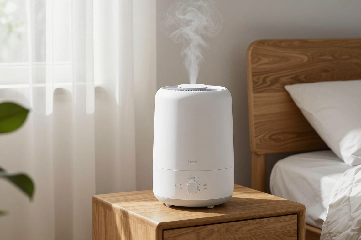 Bedroom humidifier for maintaining optimal hair health