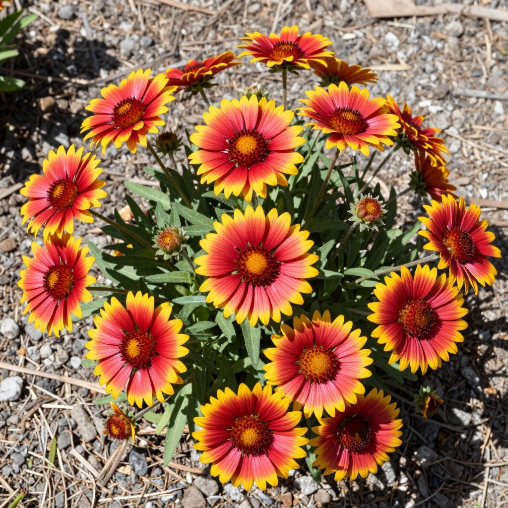 Blanket flower gaillardia blooms
