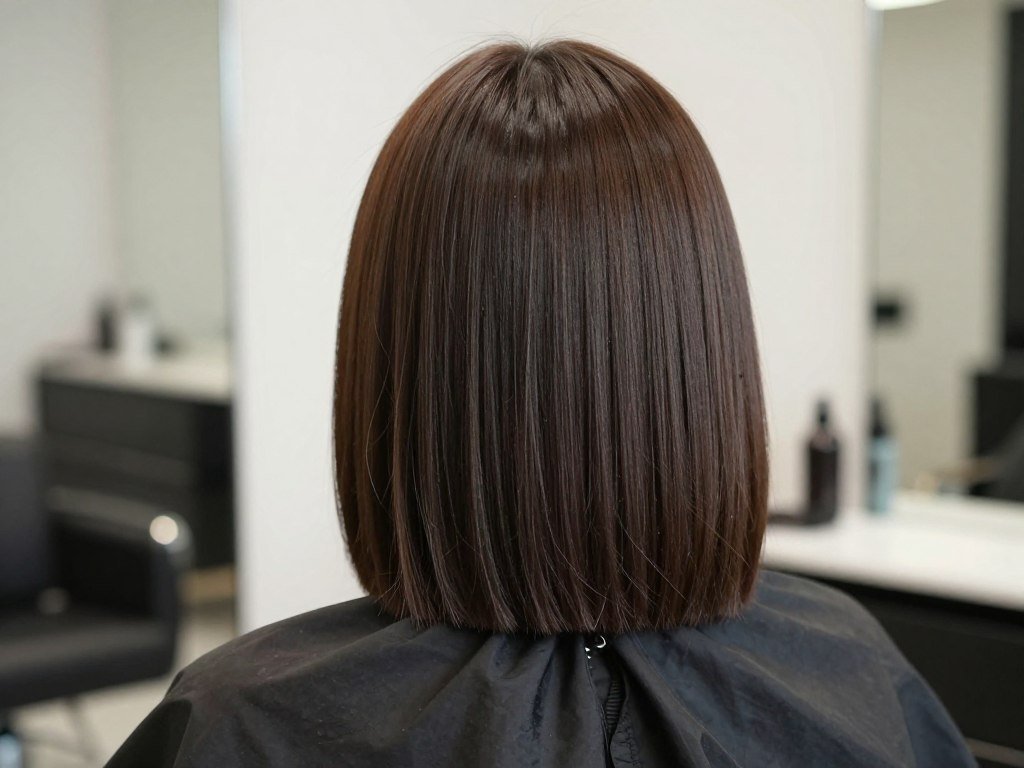 Blunt bob chin length haircut for thin hair