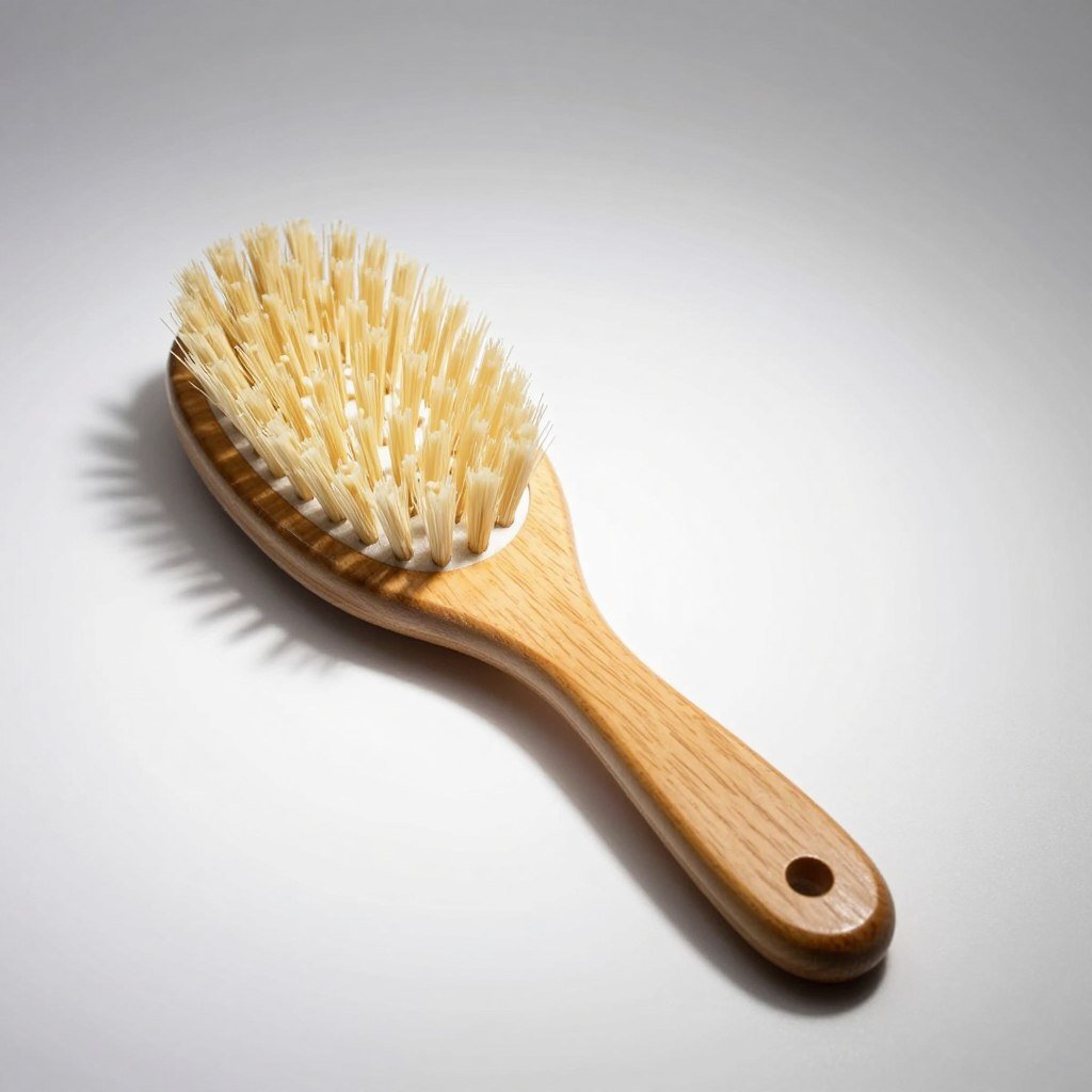 Boar bristle brush for fine hair styling