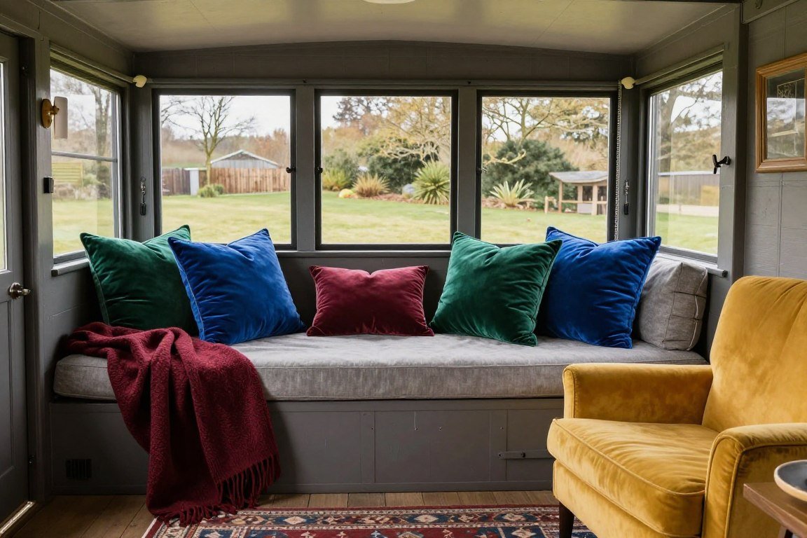 Bohemian color palette in shed house