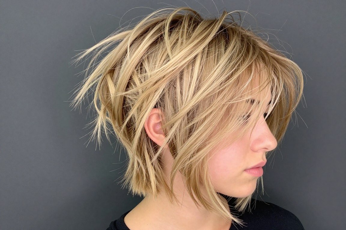 Butterfly haircut with dramatic layers