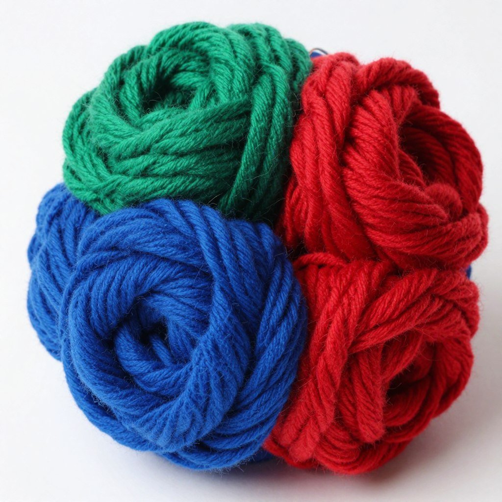 Chunky yarn in bold colors for oversized decorative flowers