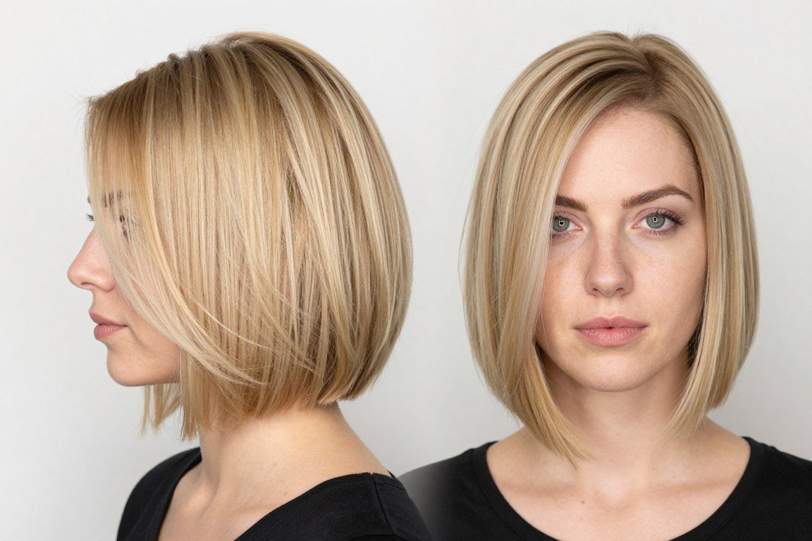 Classic choppy bob hairstyle for fine hair with textured layers and blunt ends creating volume