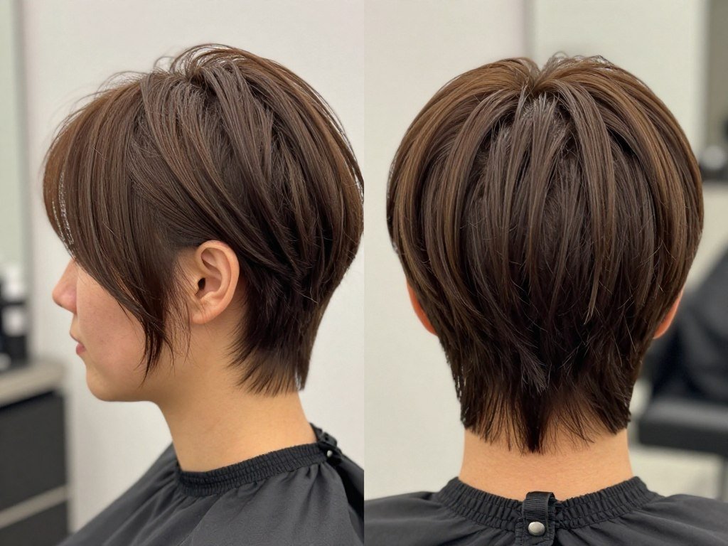 Classic pixie haircut with neat layers