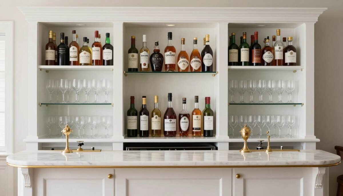 Clean and well-maintained built-in bar for built-in bar ideas