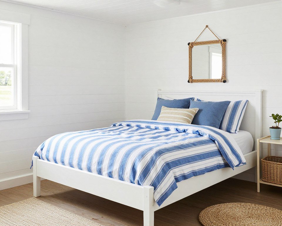 Coastal bedroom in shed house