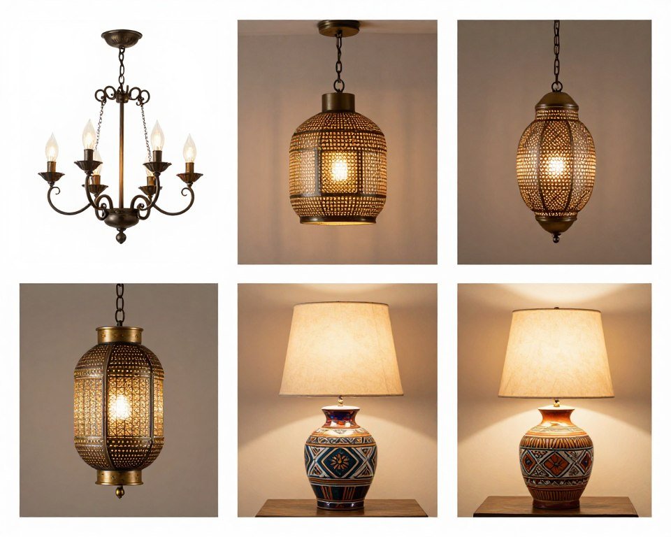 Collection of Mexican style light fixtures