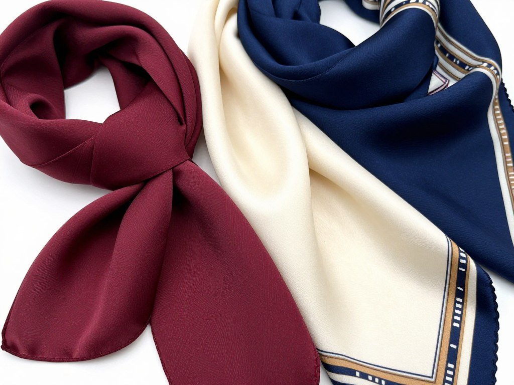 Collection of silk scarves in various colors and patterns