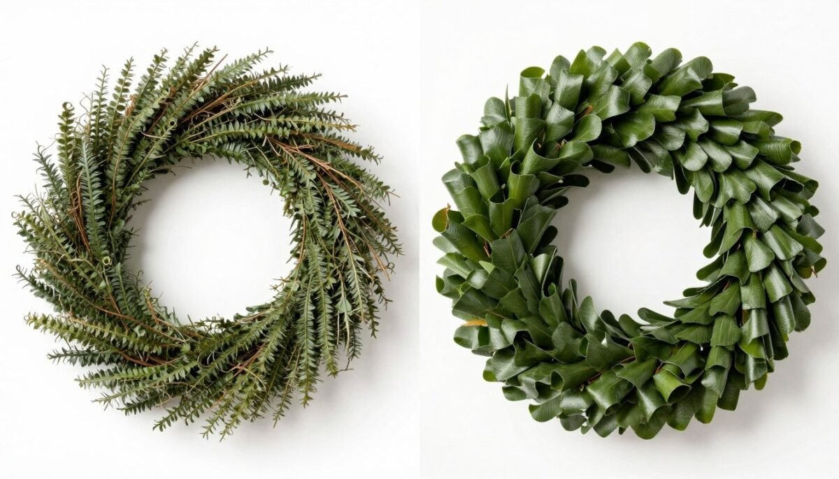 Comparison of sparse versus full curly deco mesh wreath