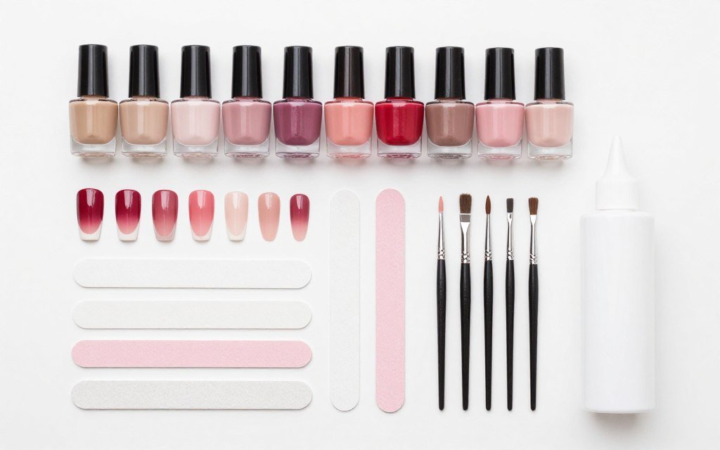 Complete DIY French tip nail kit with all essential tools