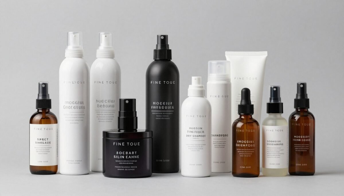 Complete styling product collection for thin hair bobs