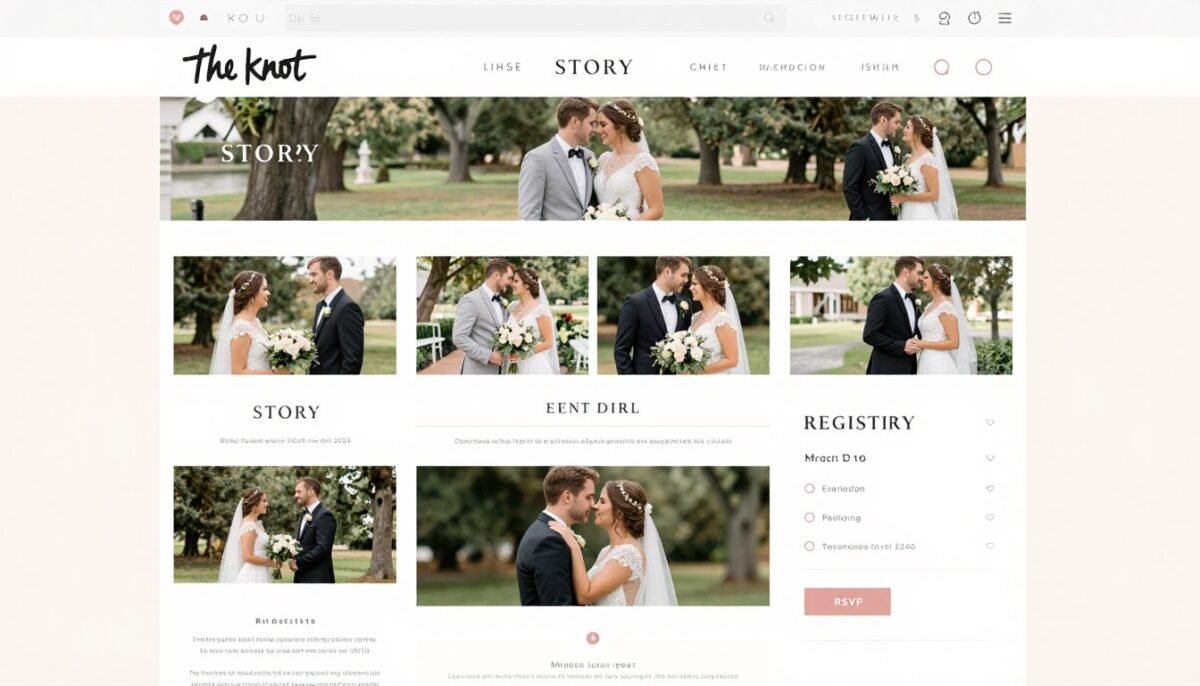 Complete wedding website showing all sections