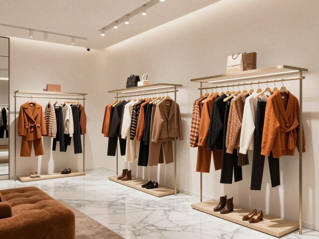 Contemporary Italian fashion boutique interior