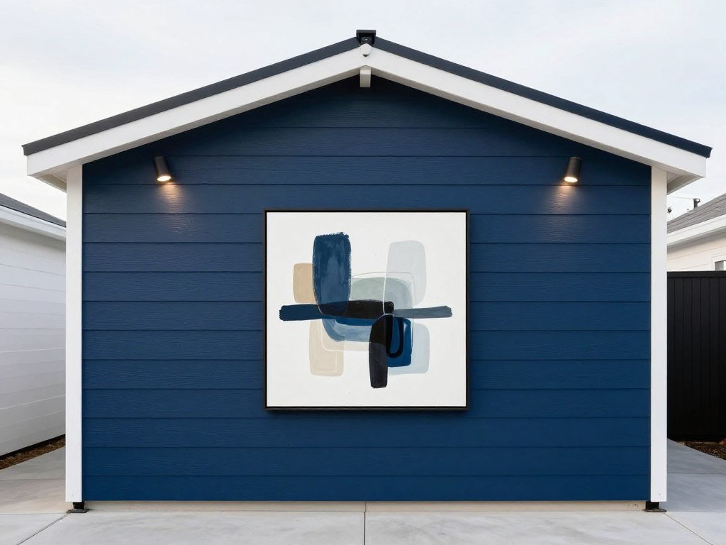 Contemporary accent wall in tiny home