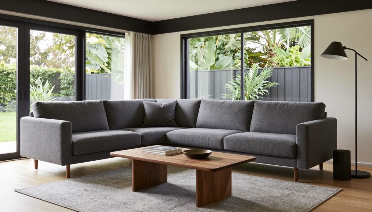 Contemporary furniture in 16x40 shed house