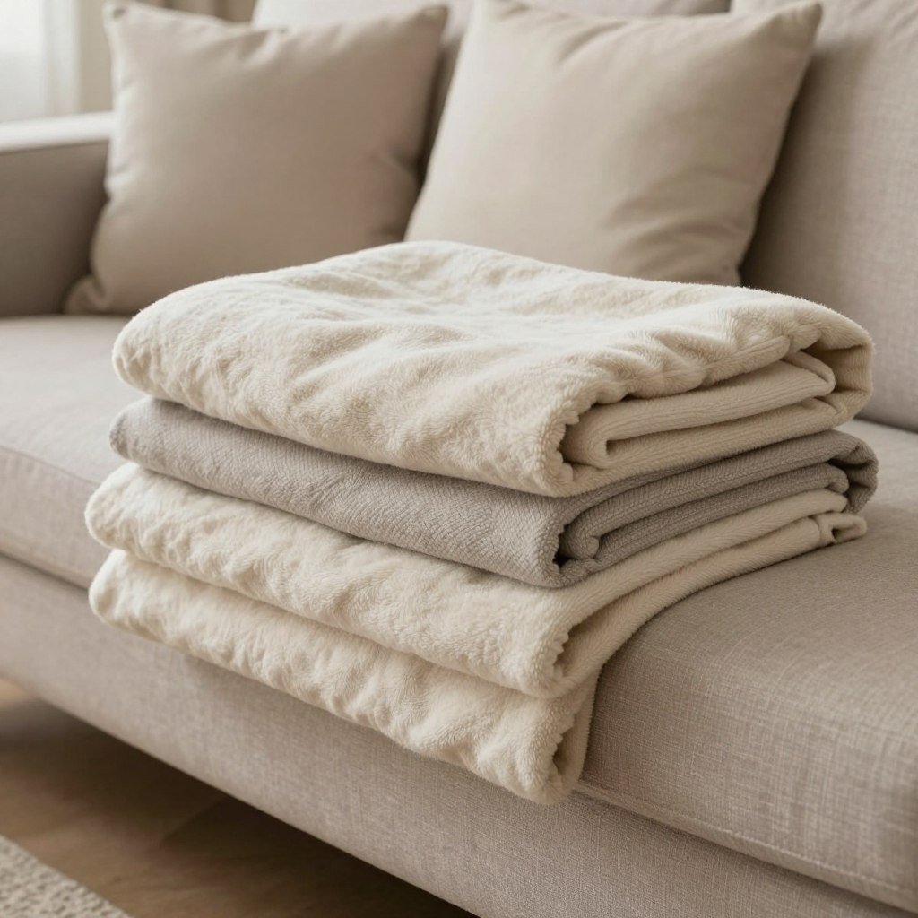 Cozy throw blankets as baby shower prizes