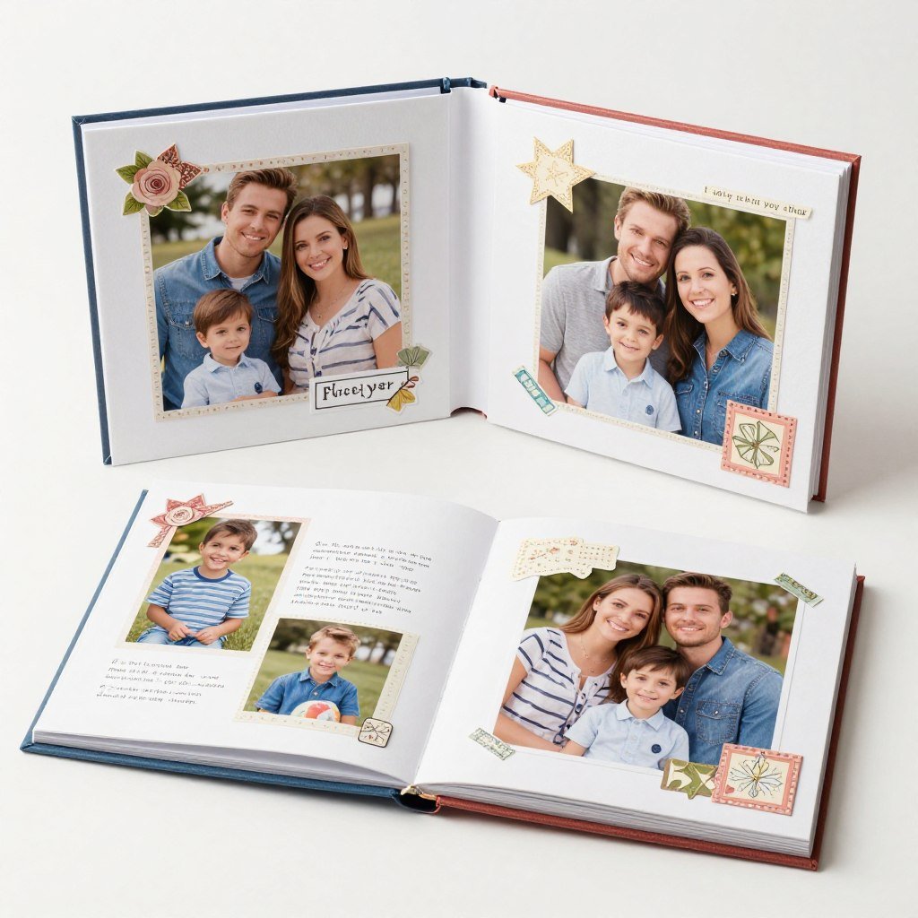 Custom photo albums as baby shower game prizes