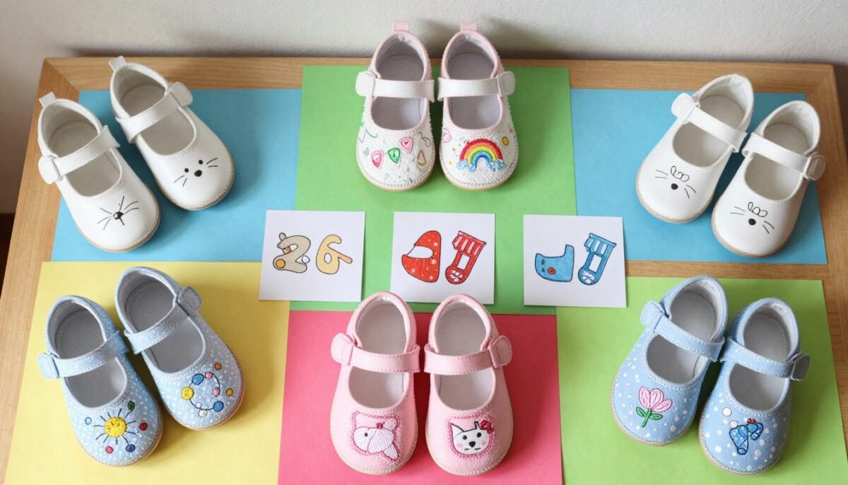 Customized baby mary jane shoes with unique embellishments