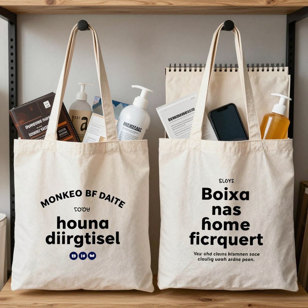 Customized tote bags as baby shower game prizes