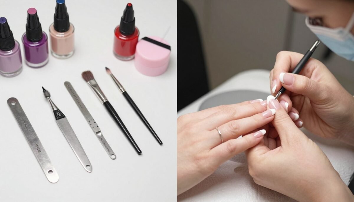 DIY French tip application tools and salon manicure comparison DIY French tip application tools and salon manicure comparison