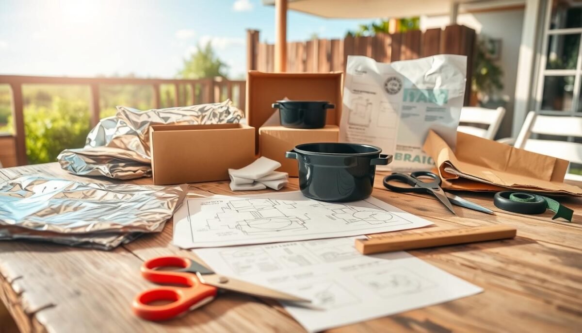 DIY solar oven construction materials