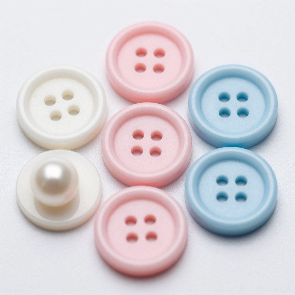 Decorative buttons for baby cardigan pattern