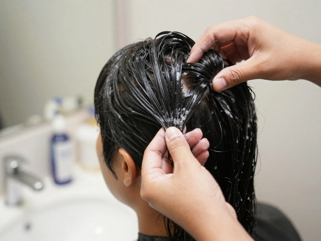 Deep conditioning treatment for hair care after wearing updos