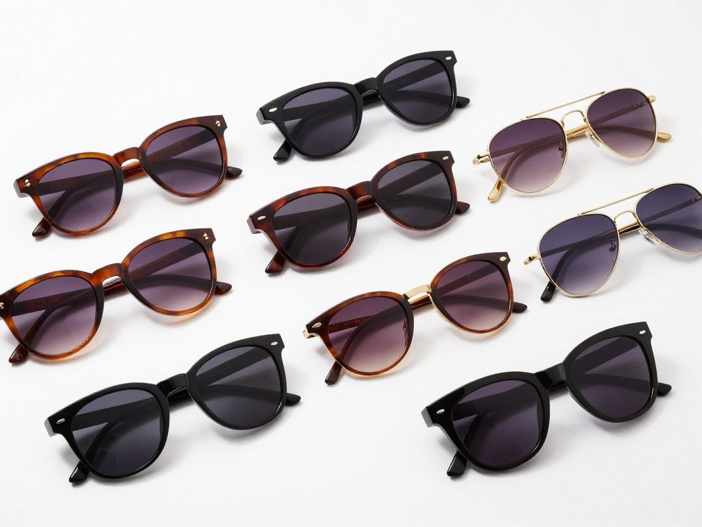 Designer sunglasses collection in classic Italian styles
