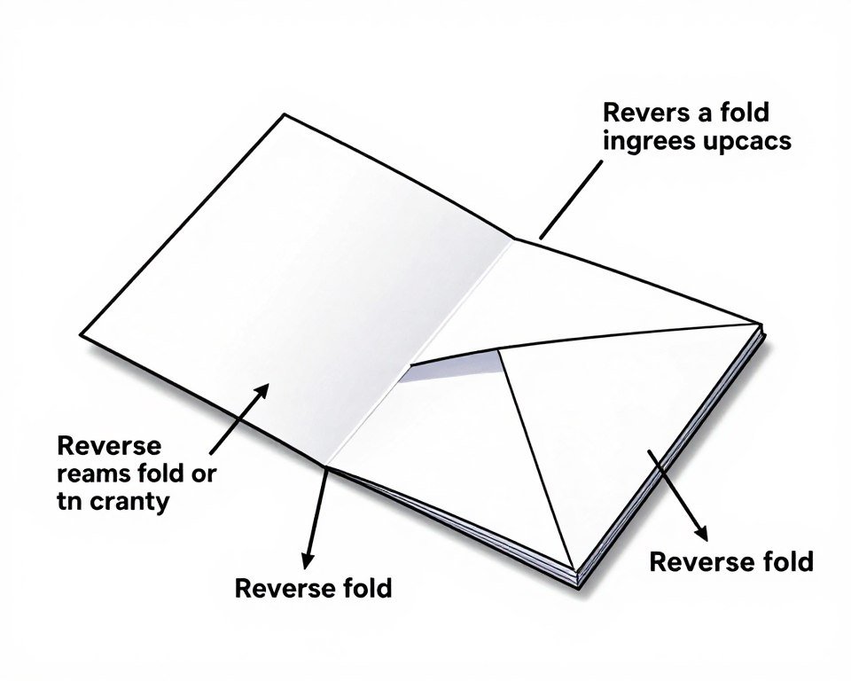 Diagram demonstrating the reverse fold technique