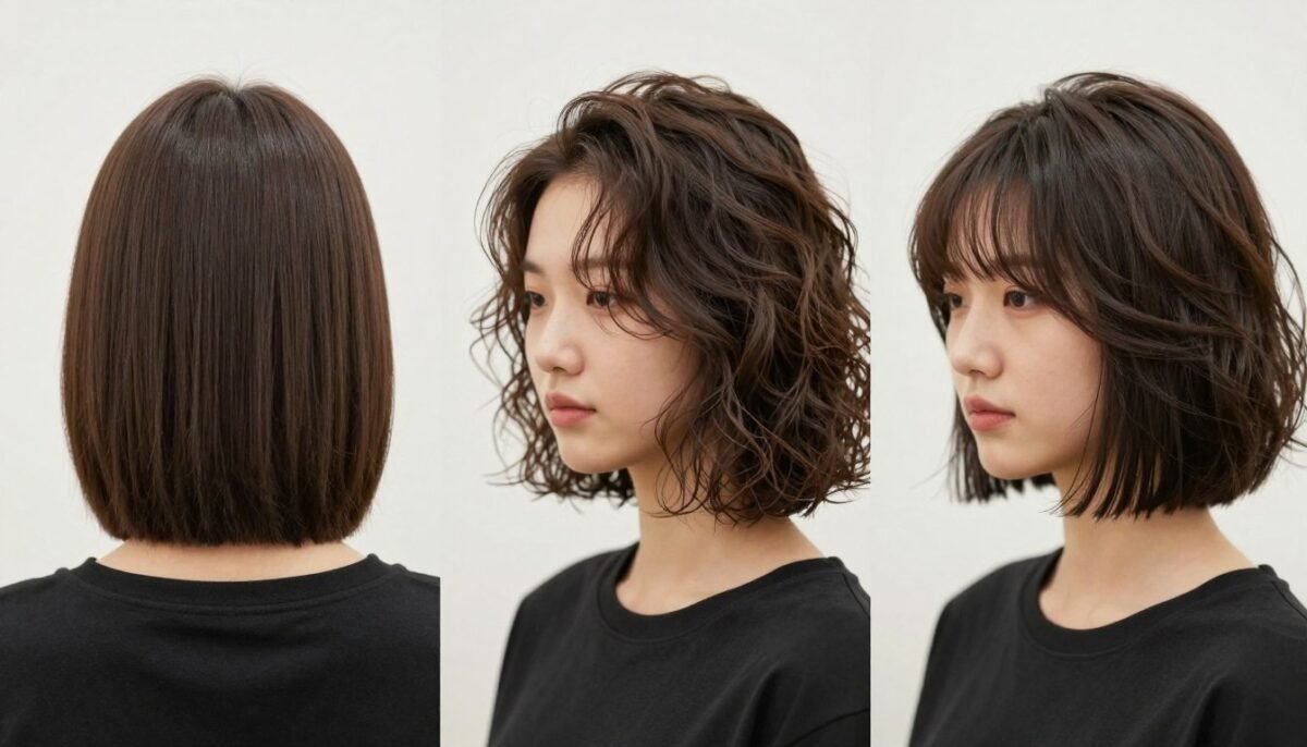 Different hair textures showing various bob styles for thin hair