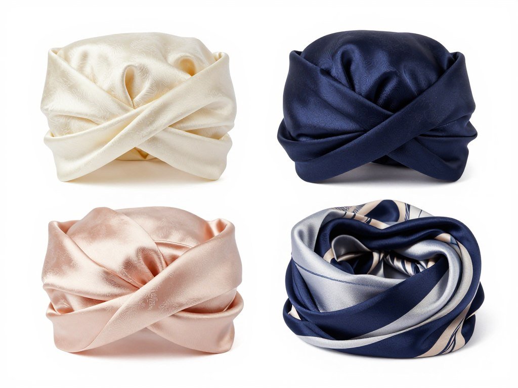 Different types of overnight hair wraps for fine hair protection