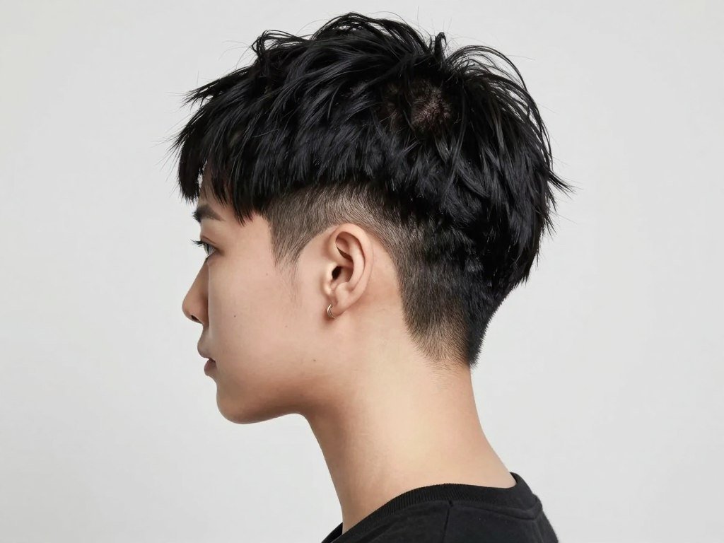 Disconnected undercut pixie, edgy witchy short haircut