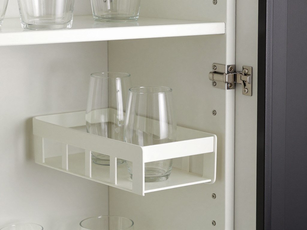 Door-mounted bottle and glass rack system