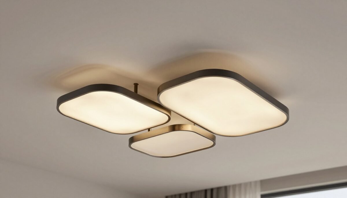 Dramatic contemporary ceiling light fixtures in modern interior
