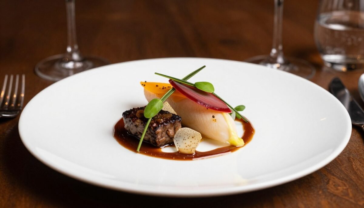 Elegant plated dish at Appalachian Bistro showcasing local ingredients and refined presentation