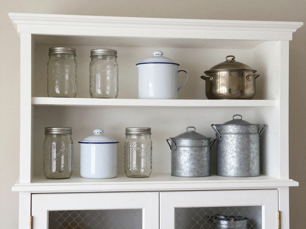 Farmhouse bar with mason jar storage and rustic decor for built-in bar ideas