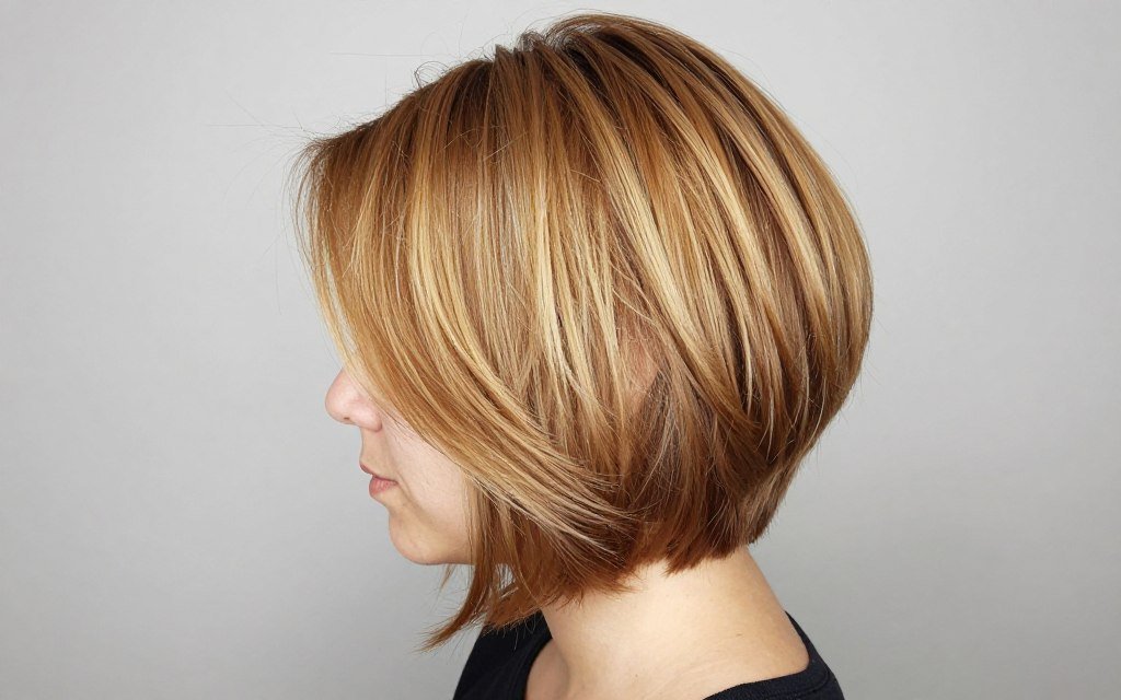 Feathered layers haircut for thin hair showing soft blending