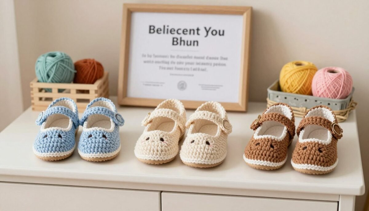 Finished crochet mary janes from popular patterns