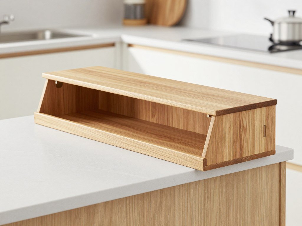 Flip-top breakfast bar extension on kitchen counter