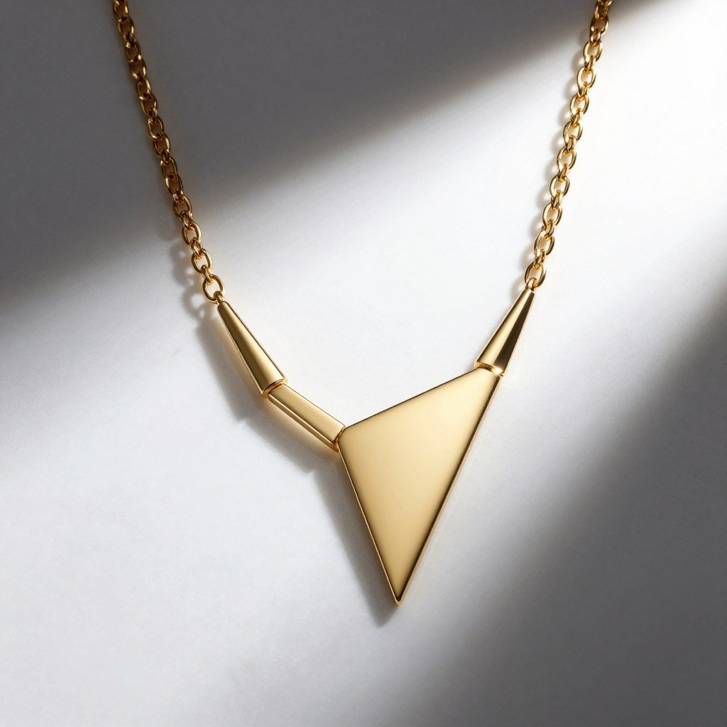 Gold statement necklace Italian jewelry style