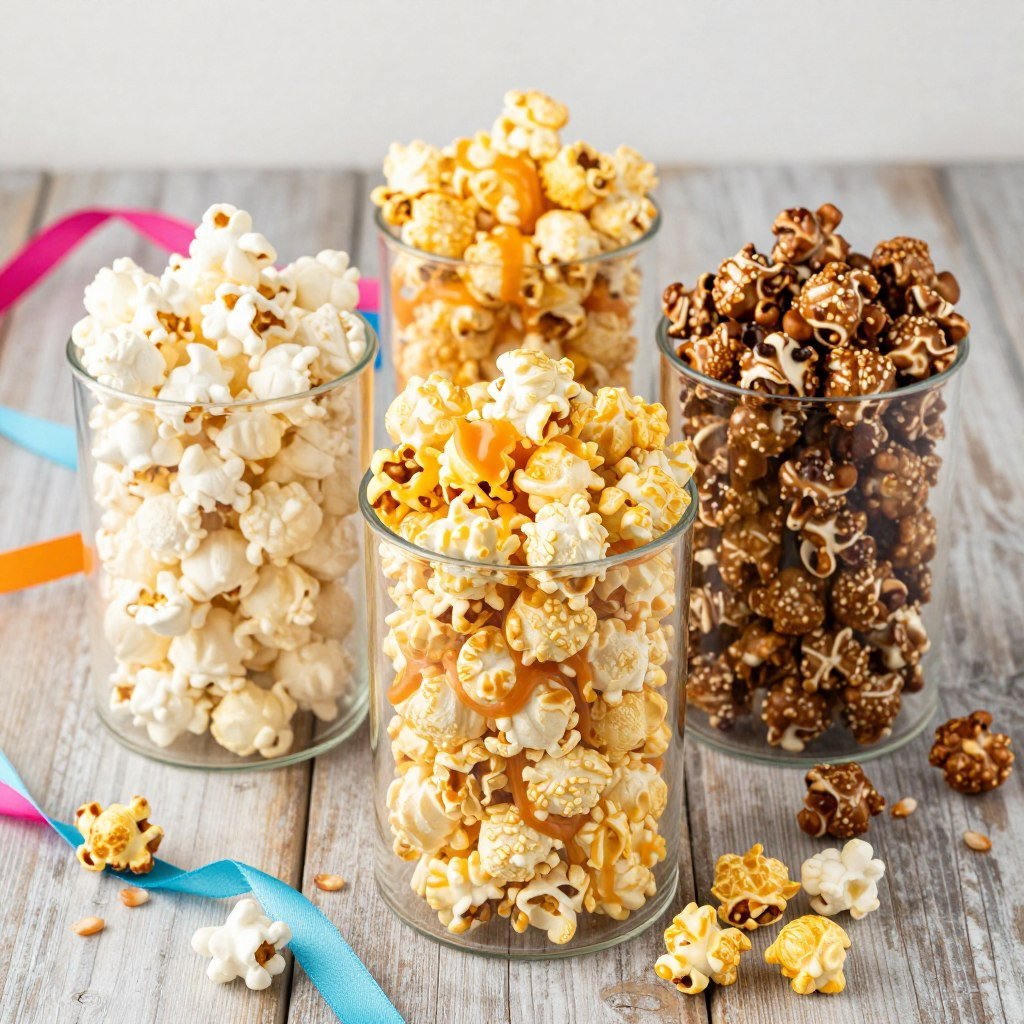 Gourmet popcorn in decorative tins for baby shower game prizes