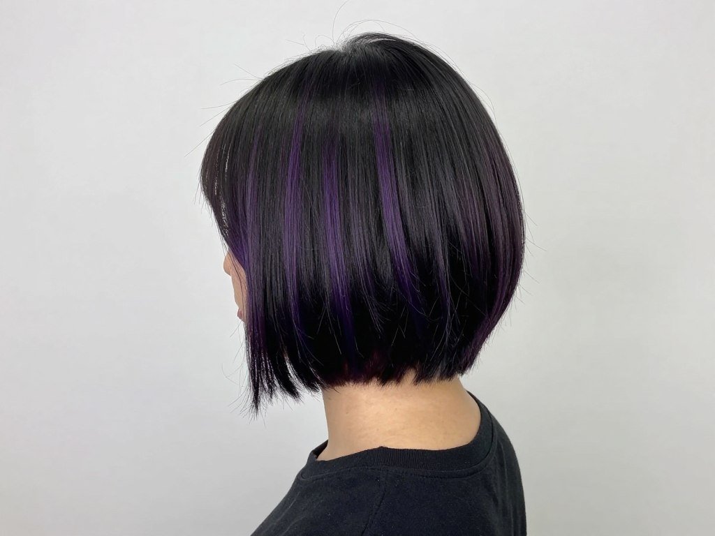 Graduated bob with hidden nape undercut, witchy bob hairstyle