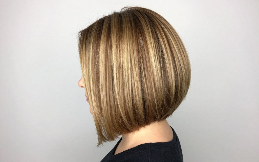 Graduated bob with stacked back for thin hair volume